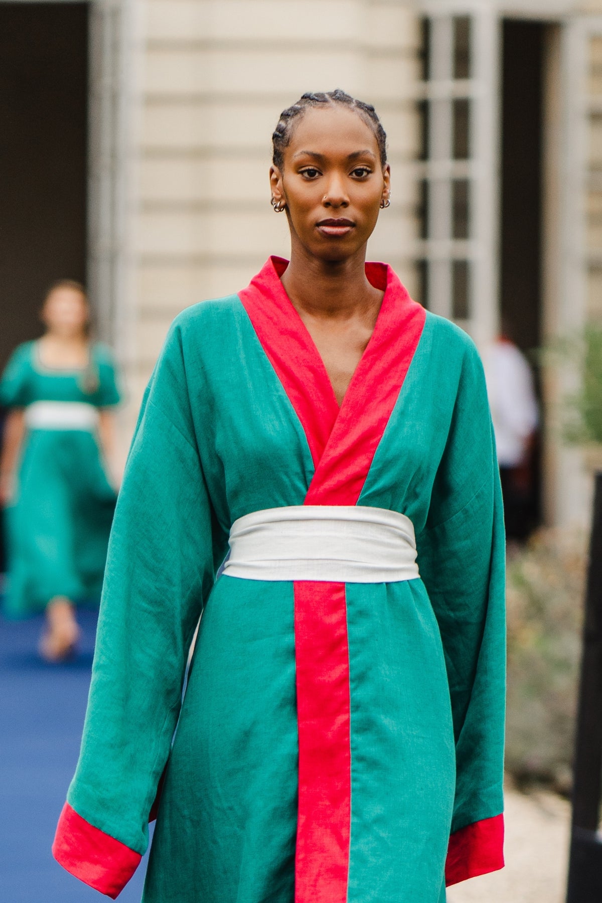 DIVINE HARMONIE - Emerald Earth Kimono, buy at DOORS NYC