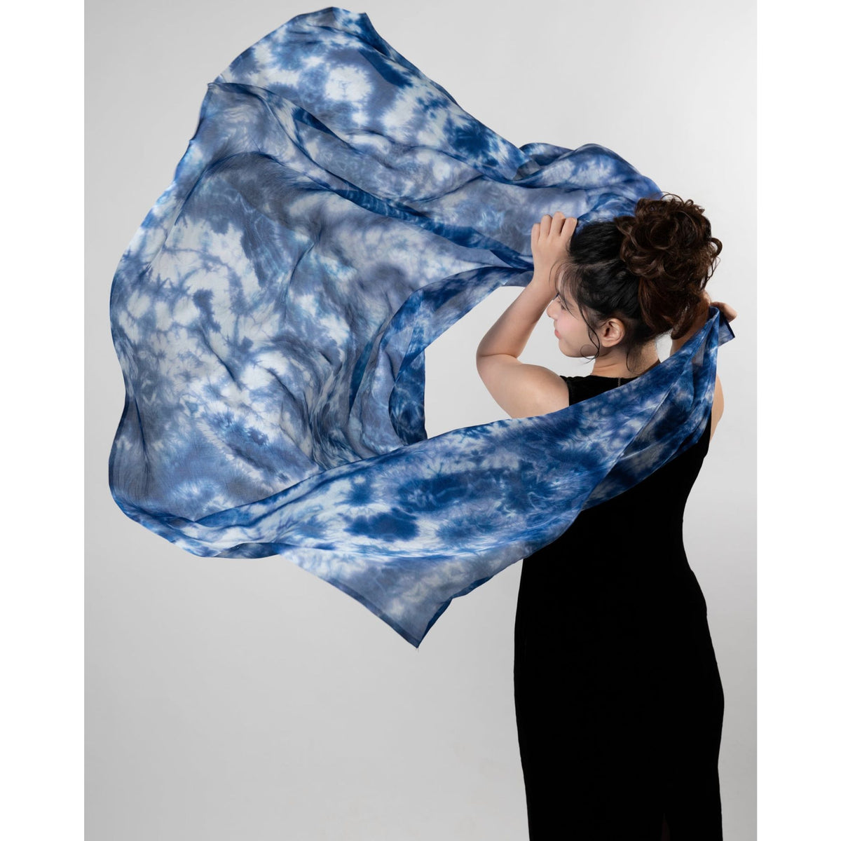 Indigo Shibori Scarf | PR Sample