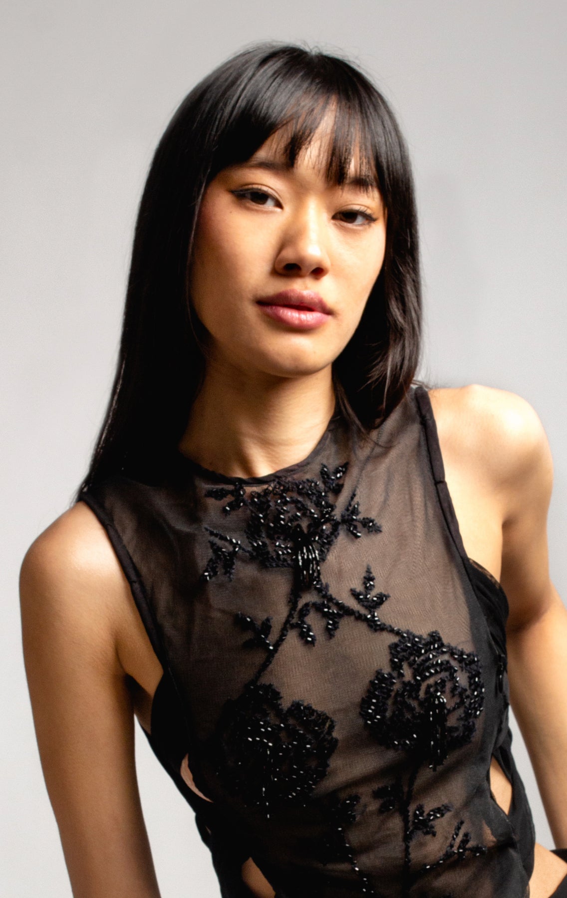 ELSA NILAJ - Embroidered Top with Detachable Sleeves, buy at DOORS NYC
