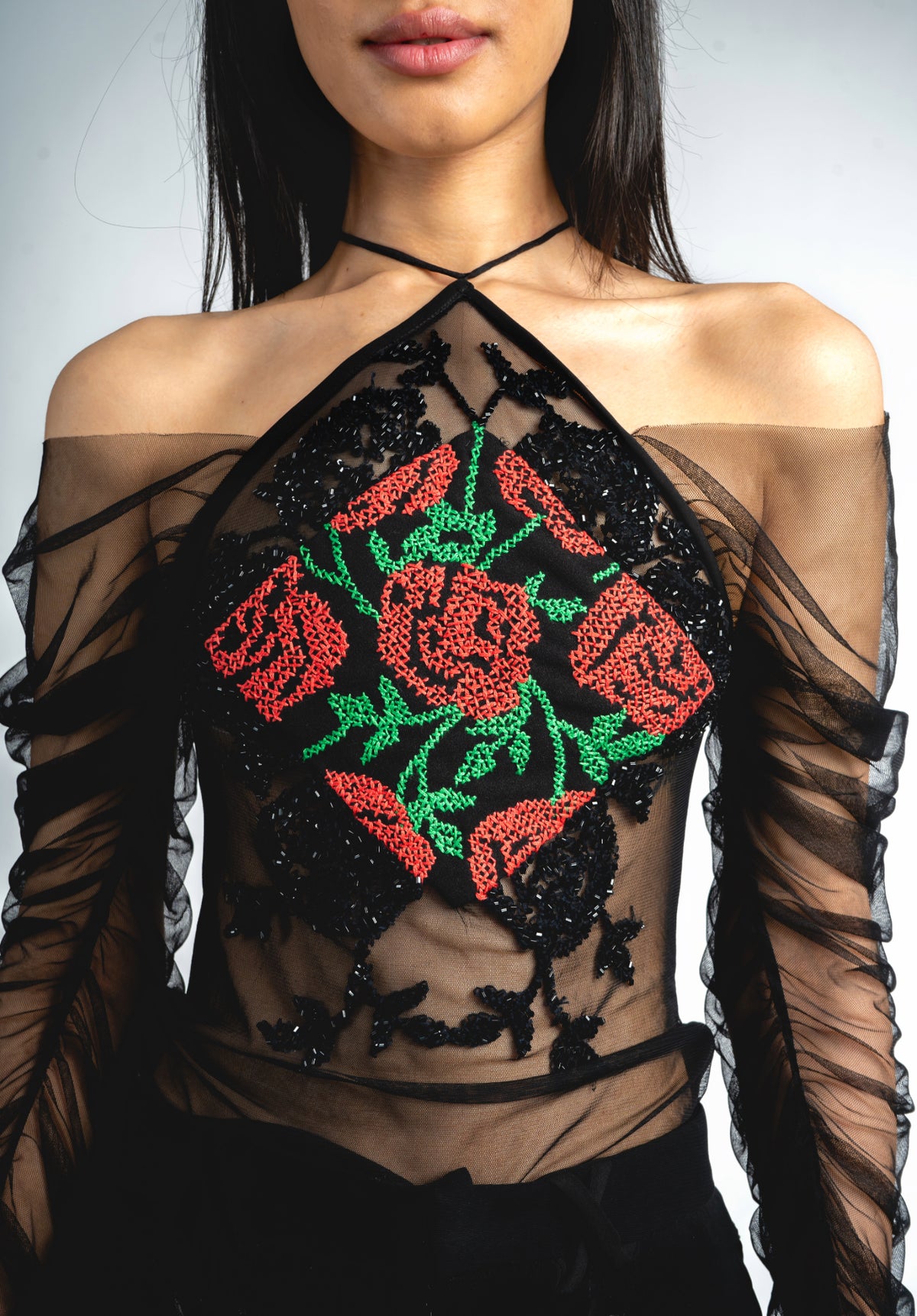 ELSA NILAJ - Top With Hand Embroidery, buy at DOORS NYC
