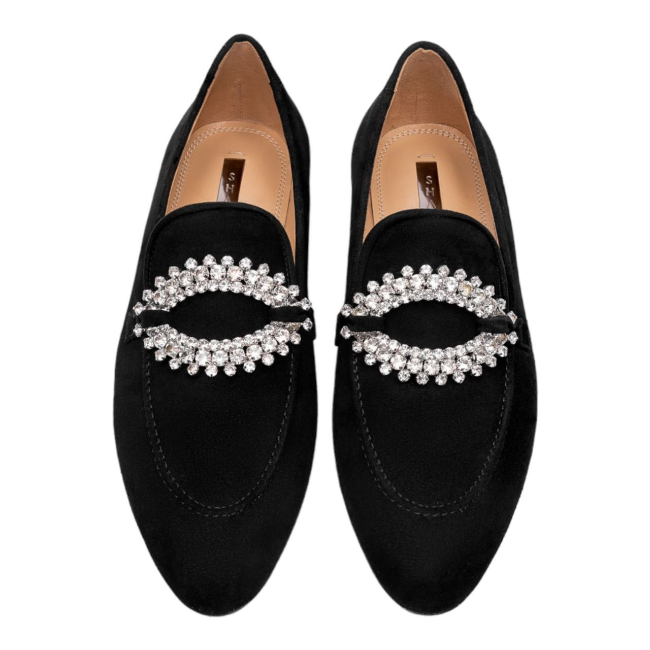 SHAMA - Kate Black suede Loafers , buy at DOORS NYC