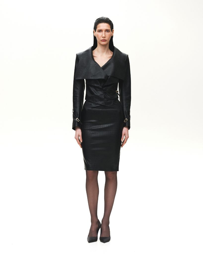 KRIS MARAN - Reptilia Vegan Leather Jacket buy at DOORS NYC