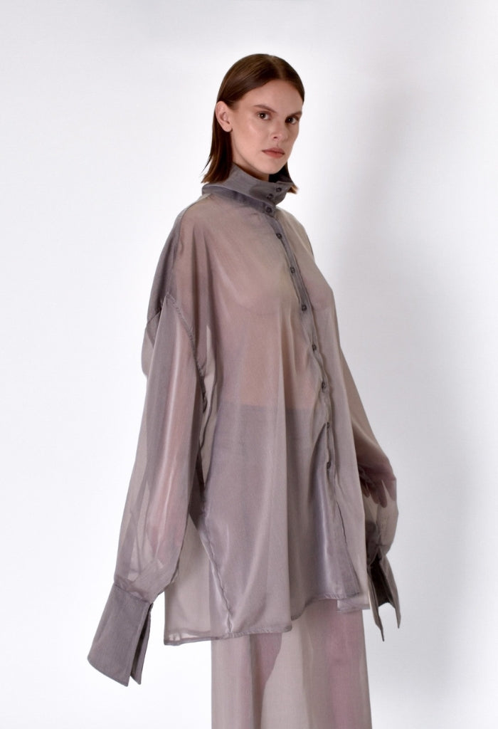 TANIA ORELLANA - Gakkel Shirt | Silver, buy at DOORS NYC