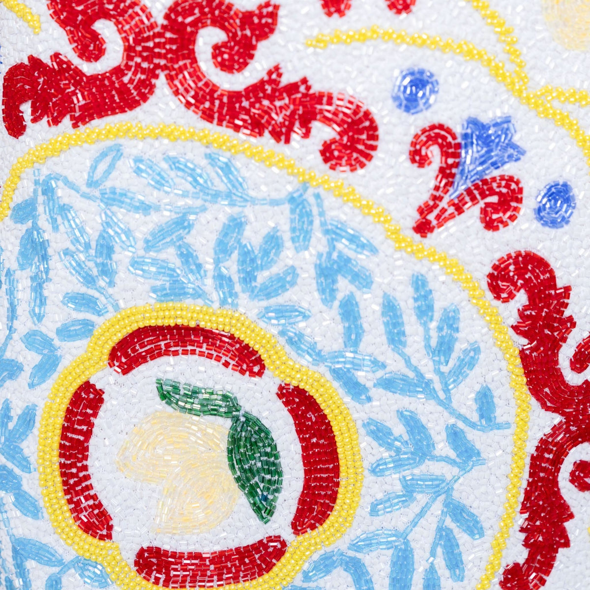 Limoncello Hand-Beaded Embellished Mini Dress | Red