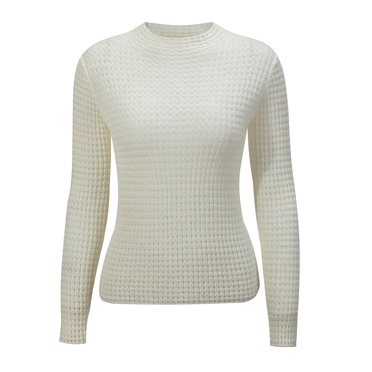 NUAJE NUAJE - Merino Textured Top | White, buy at DOORS NYC