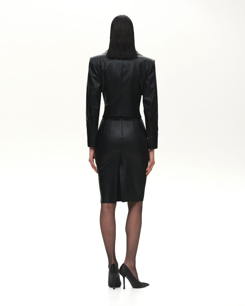 KRIS MARAN - Reptilia Vegan Leather Jacket buy at DOORS NYC