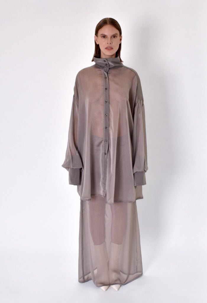 TANIA ORELLANA - Gakkel Shirt | Silver, buy at DOORS NYC