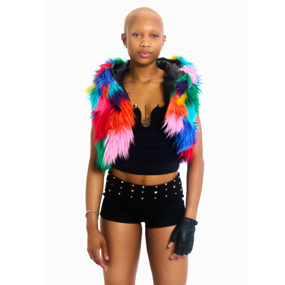 Cropped Hooded Vest