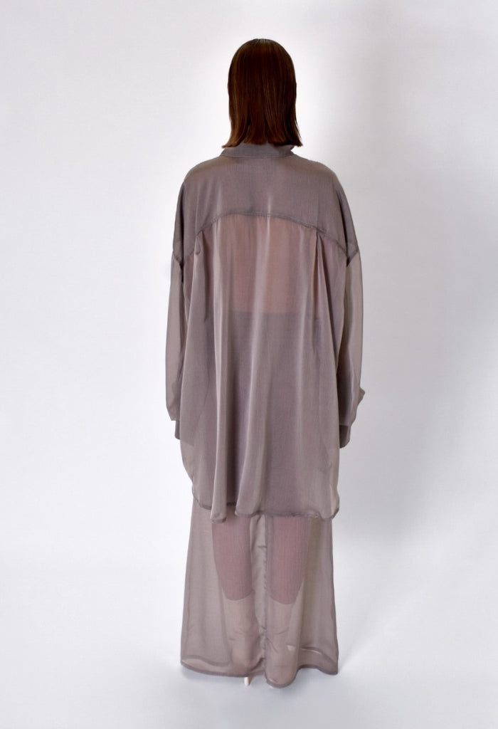 TANIA ORELLANA - Gakkel Shirt | Silver PR Sample at DOORS NYC PR showroom