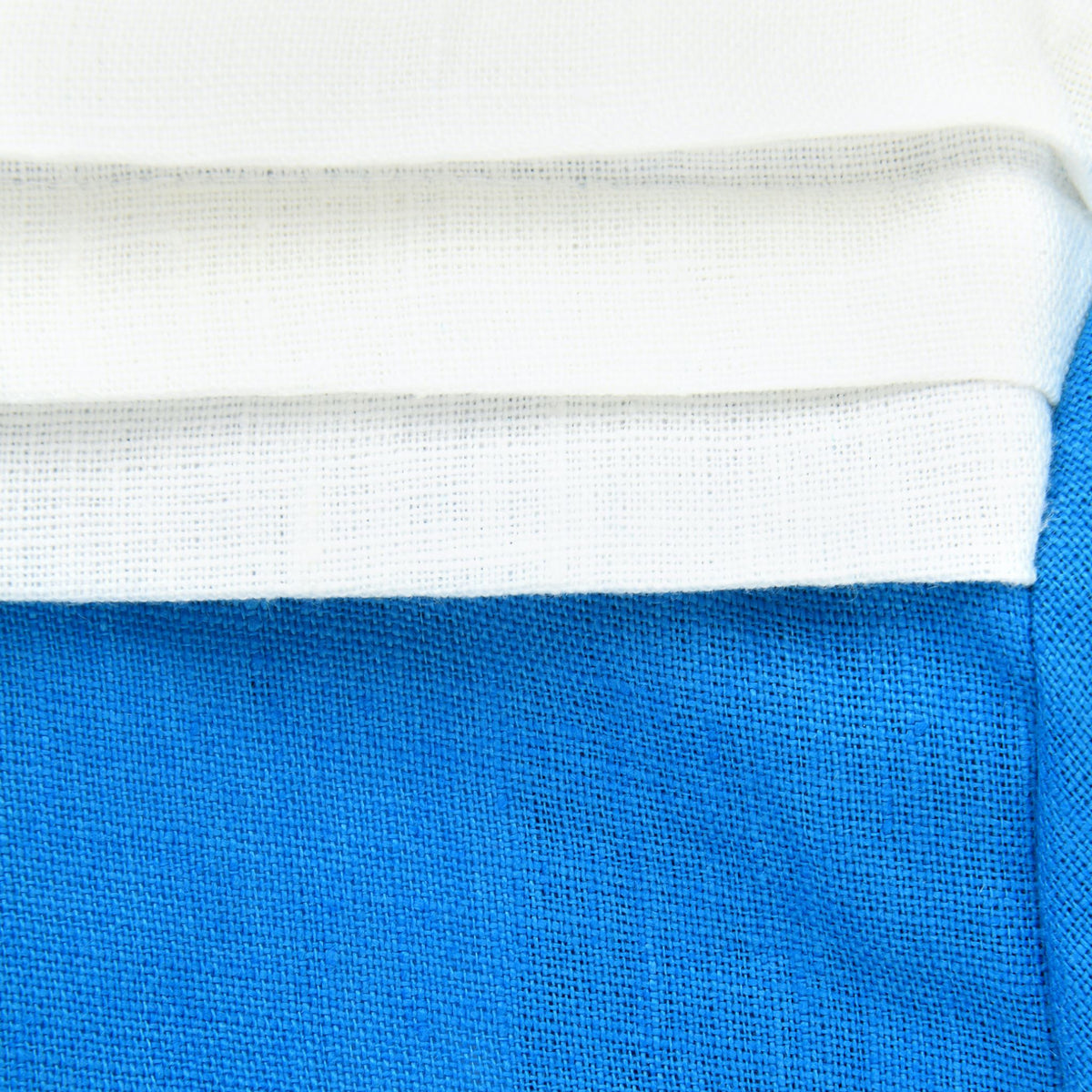 Close-up of white religious folds detail on neckline and sleeves
