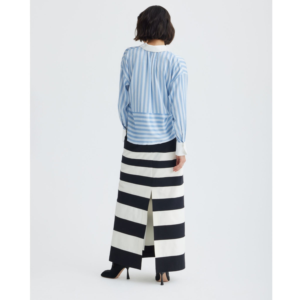 Contemporary Striped A-Line Skirt