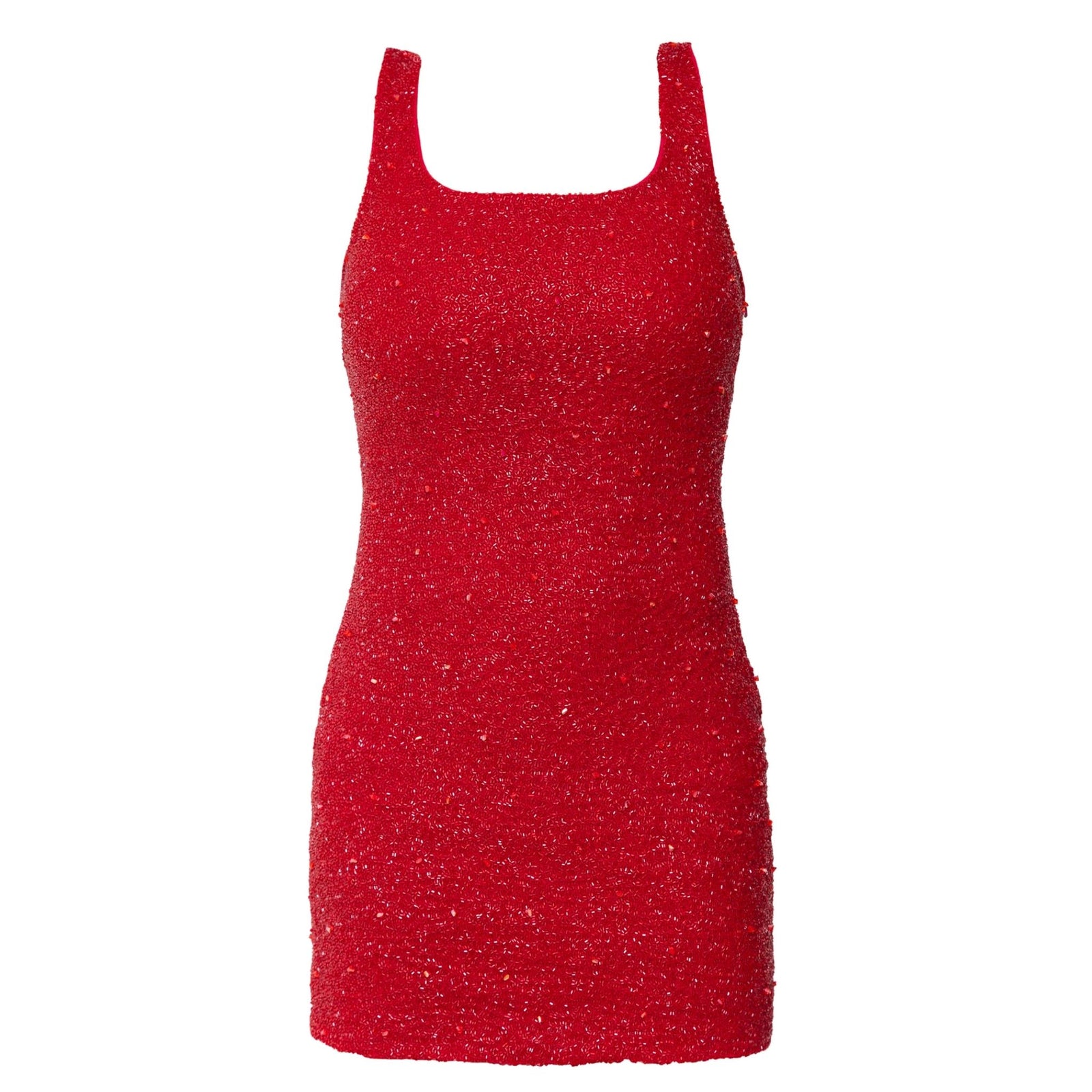 Ruby Hand-Beaded Embellished Mini Dress