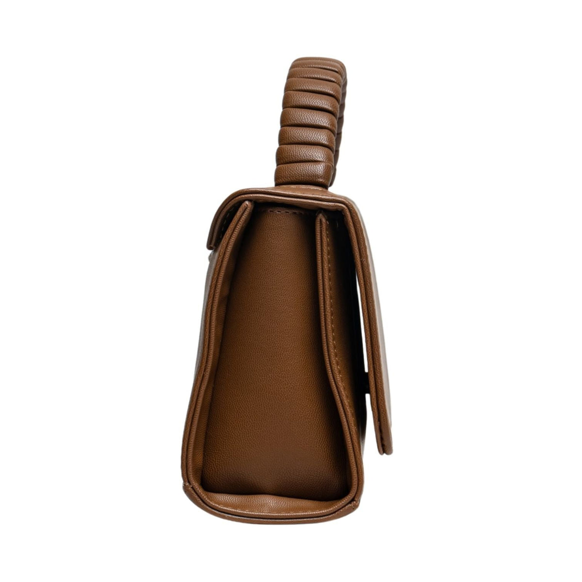 MVLUCKY - Camel Vegan Leather Paris Clutch With Beaded Handle, buy at DOORS NYC