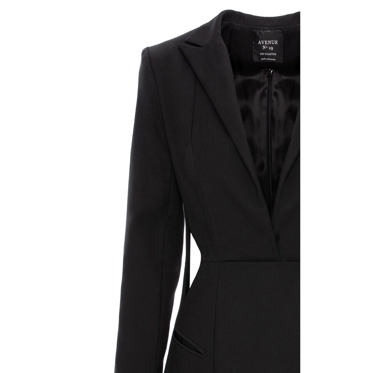 Black Cut-out Blazer Dress
