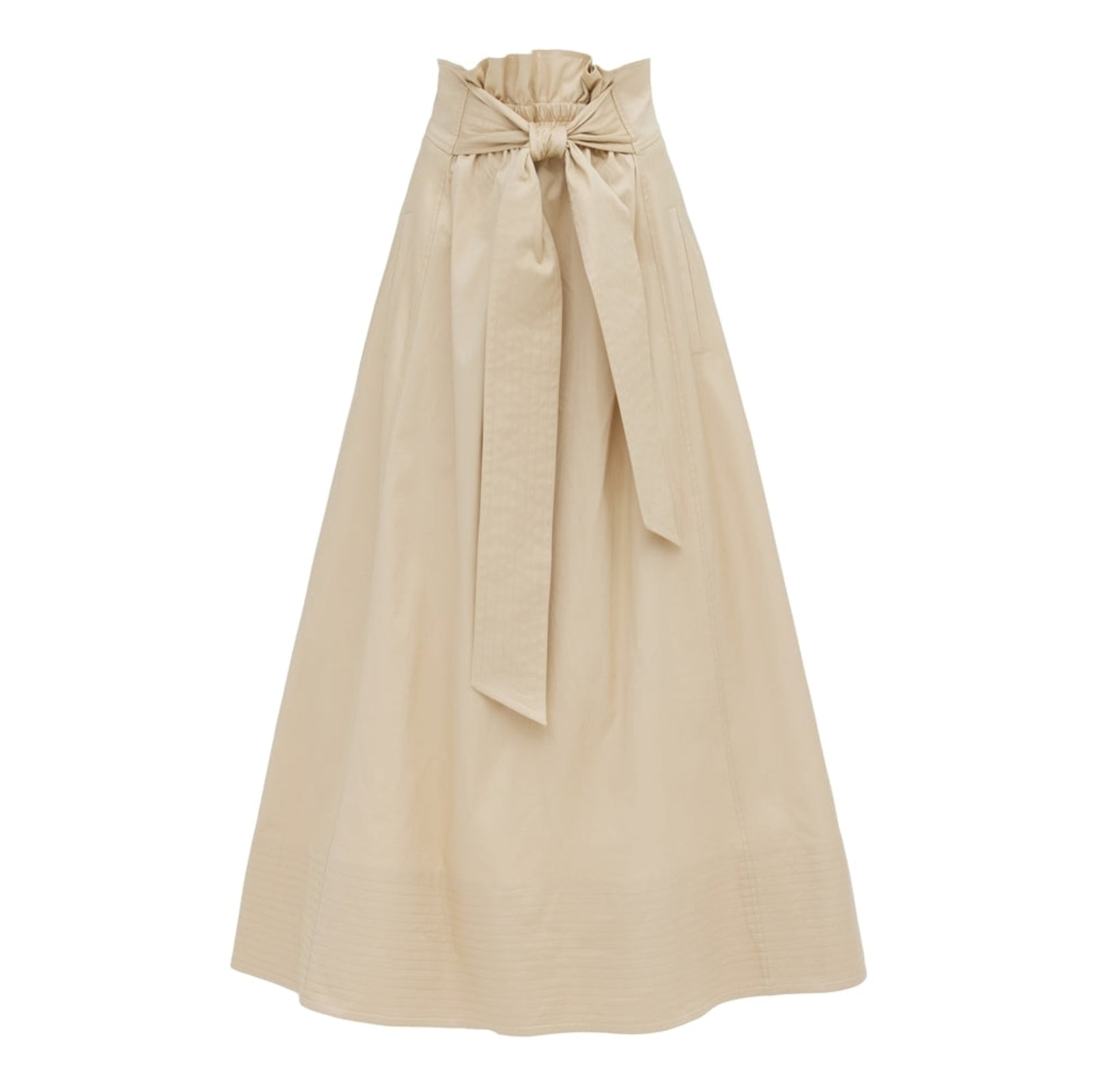 High-Waisted A-Line Skirt | Beige