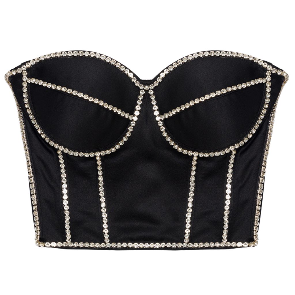 NO MATTER WHAT - Black Brilliant Corset | PR Sample at DOORS NYC PR showroom