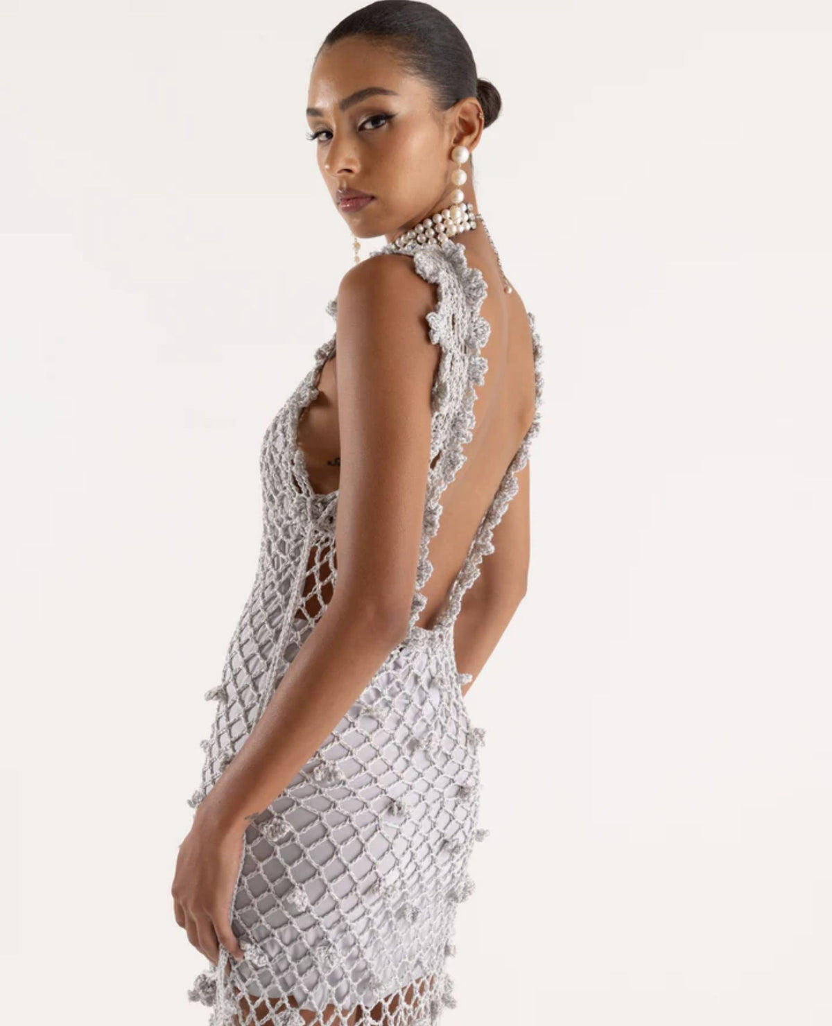 ANDREEVA - Vanilla White Midi Dress, buy at DOORS NYC