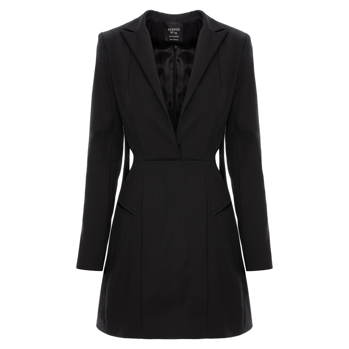 Black Cut-out Blazer Dress
