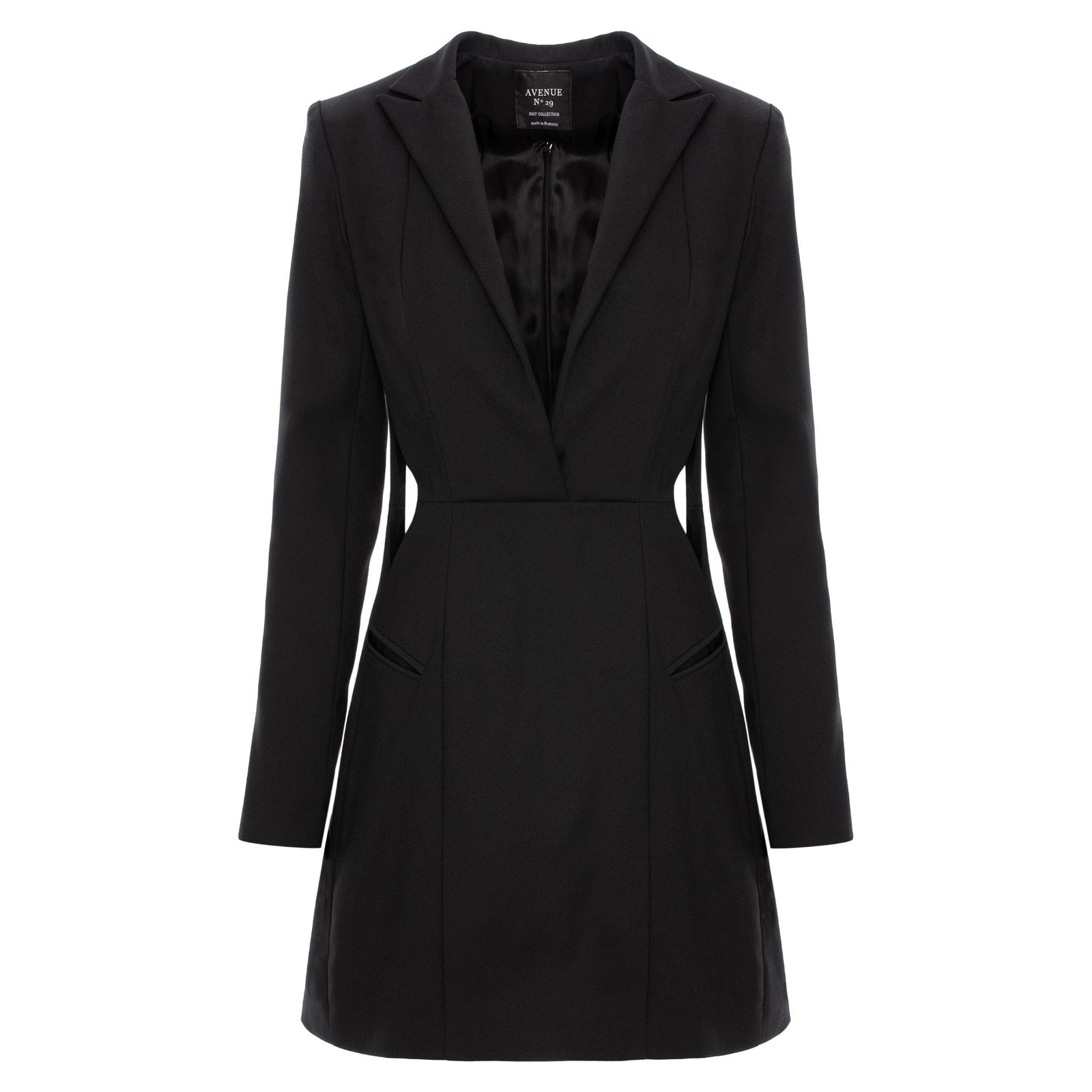 Black Cut-out Blazer Dress