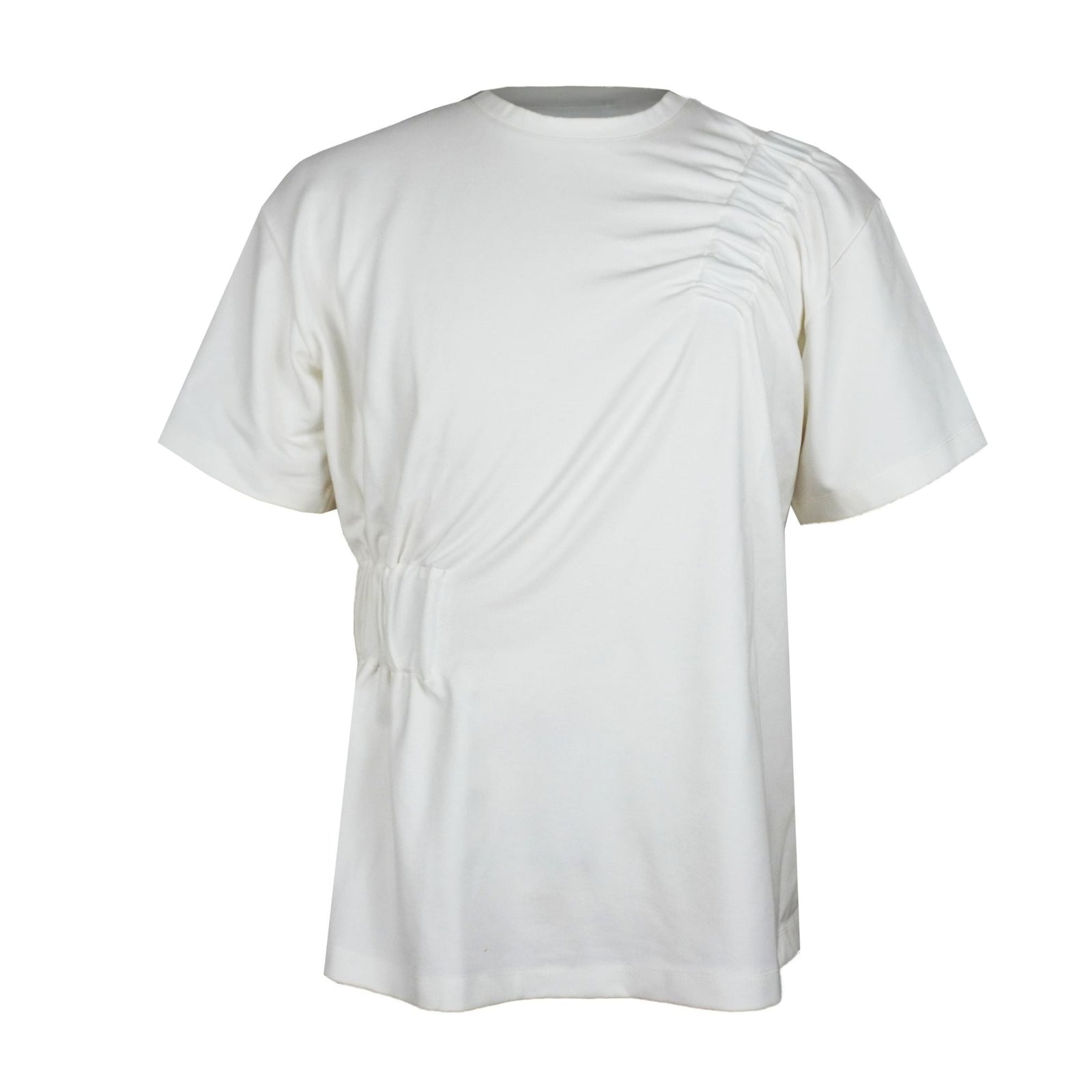 CLARA SON - Ruched T-Shirt | Eggshell , buy at DOORS NYC