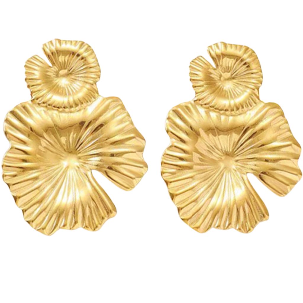 CELOVIS -    Estel Blossom Petal Earrings | Gold, buy at DOORS NYC