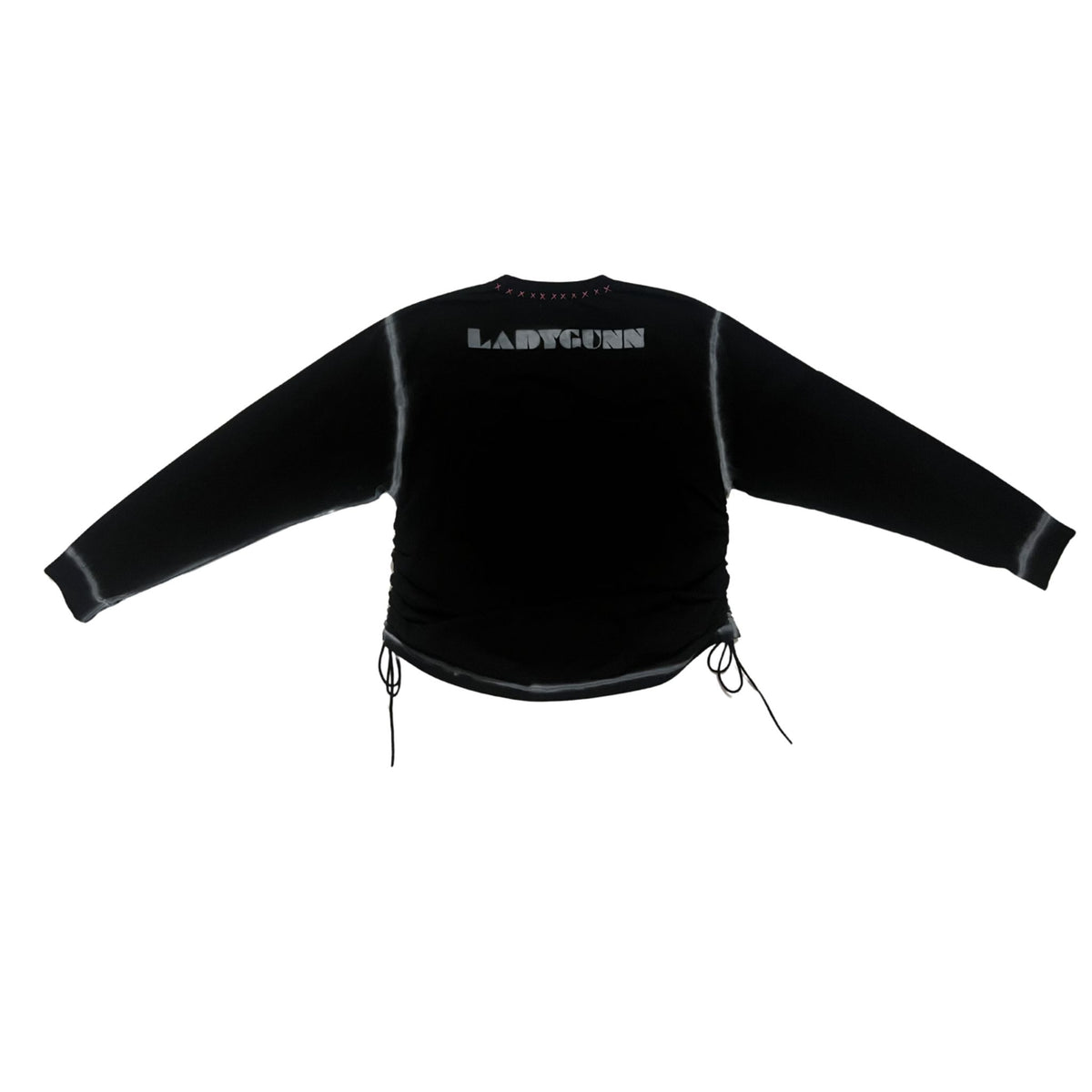 Black Long Sleeve Graphic Tee with Pink Print | MINDBLOWN x BTSA