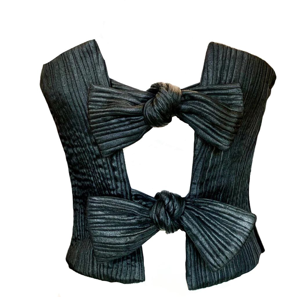 CATHERINE CURTIS - Black Tie front bodice buy at DOORS NYC