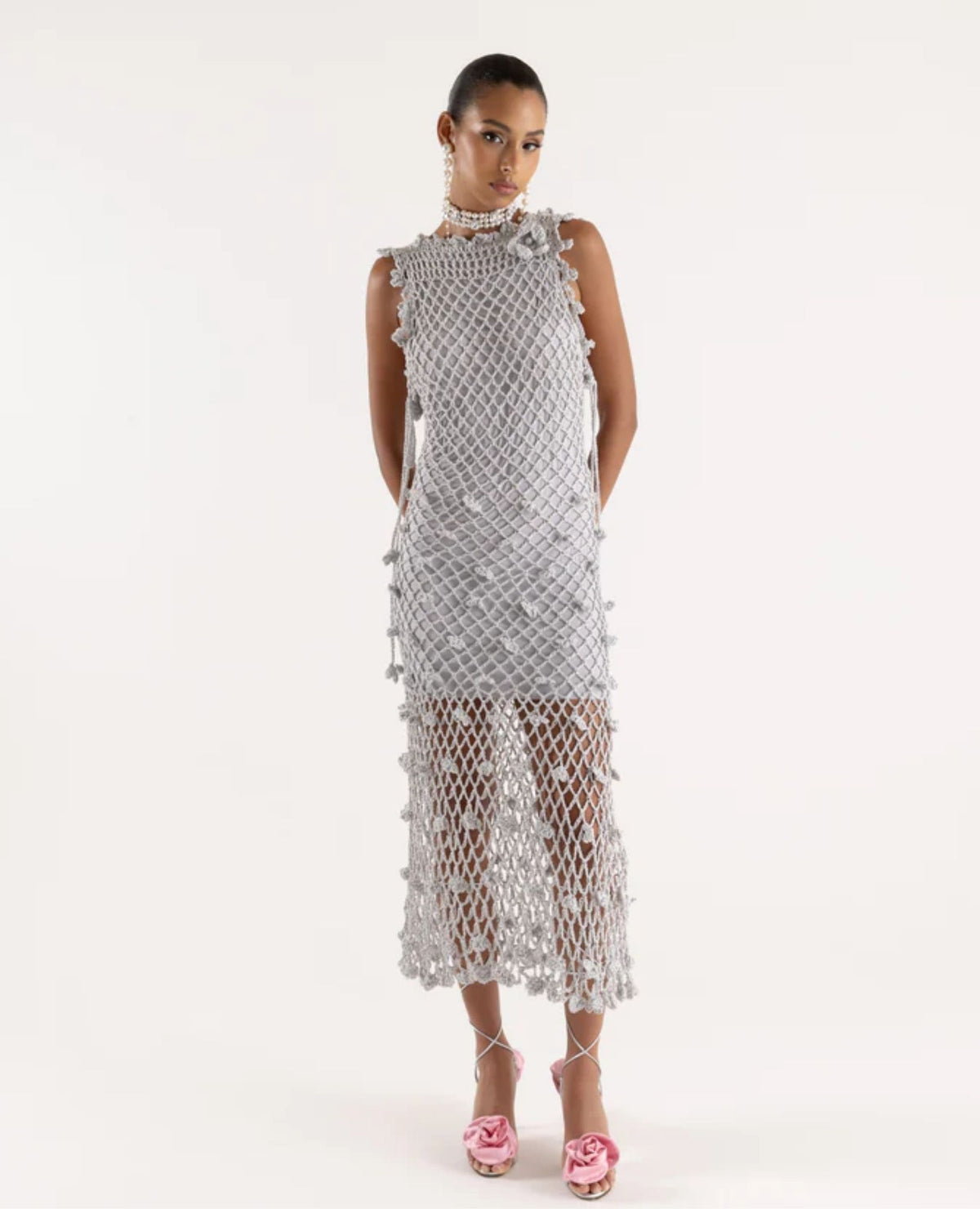 ANDREEVA - Vanilla White Midi Dress, buy at DOORS NYC
