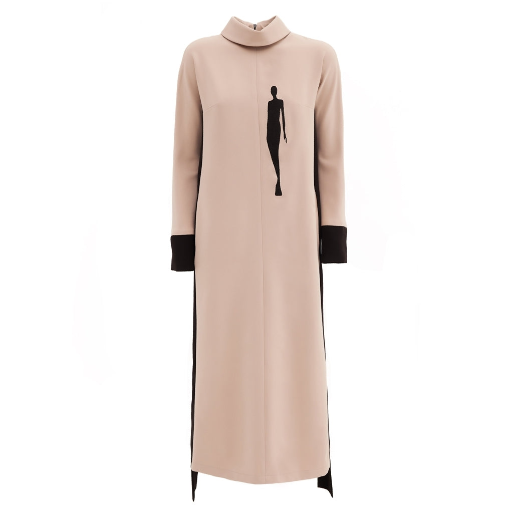 JULIA ALLERT - Maxi Dress With Embroidery | Beige, buy at DOORS NYC
