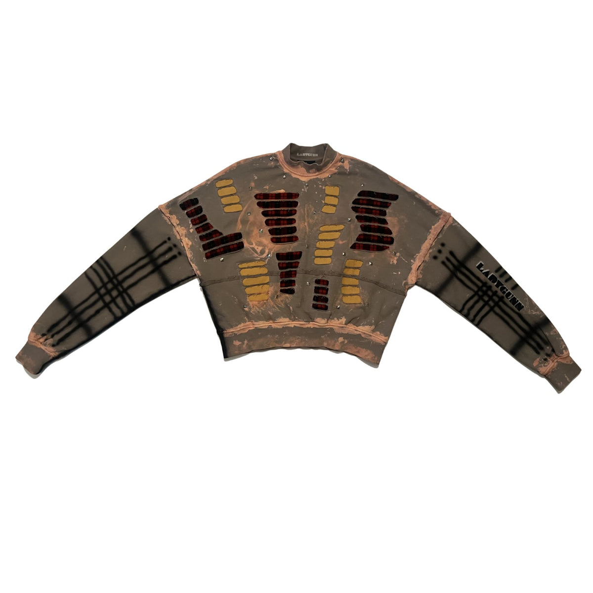 Peach Cropped Distressed Pullover | MINDBLOWN x BTSA