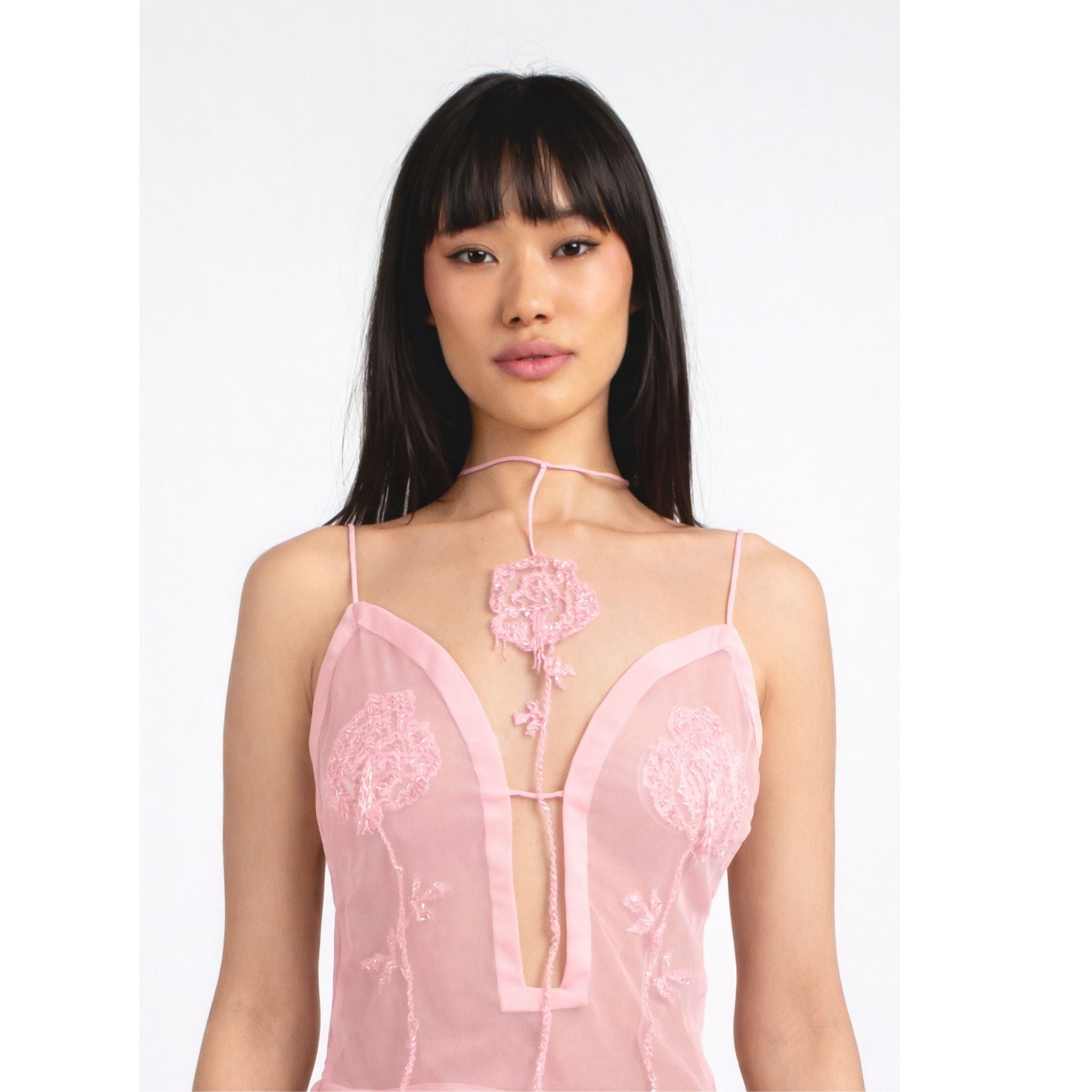 Rose Sheer Top | Pink