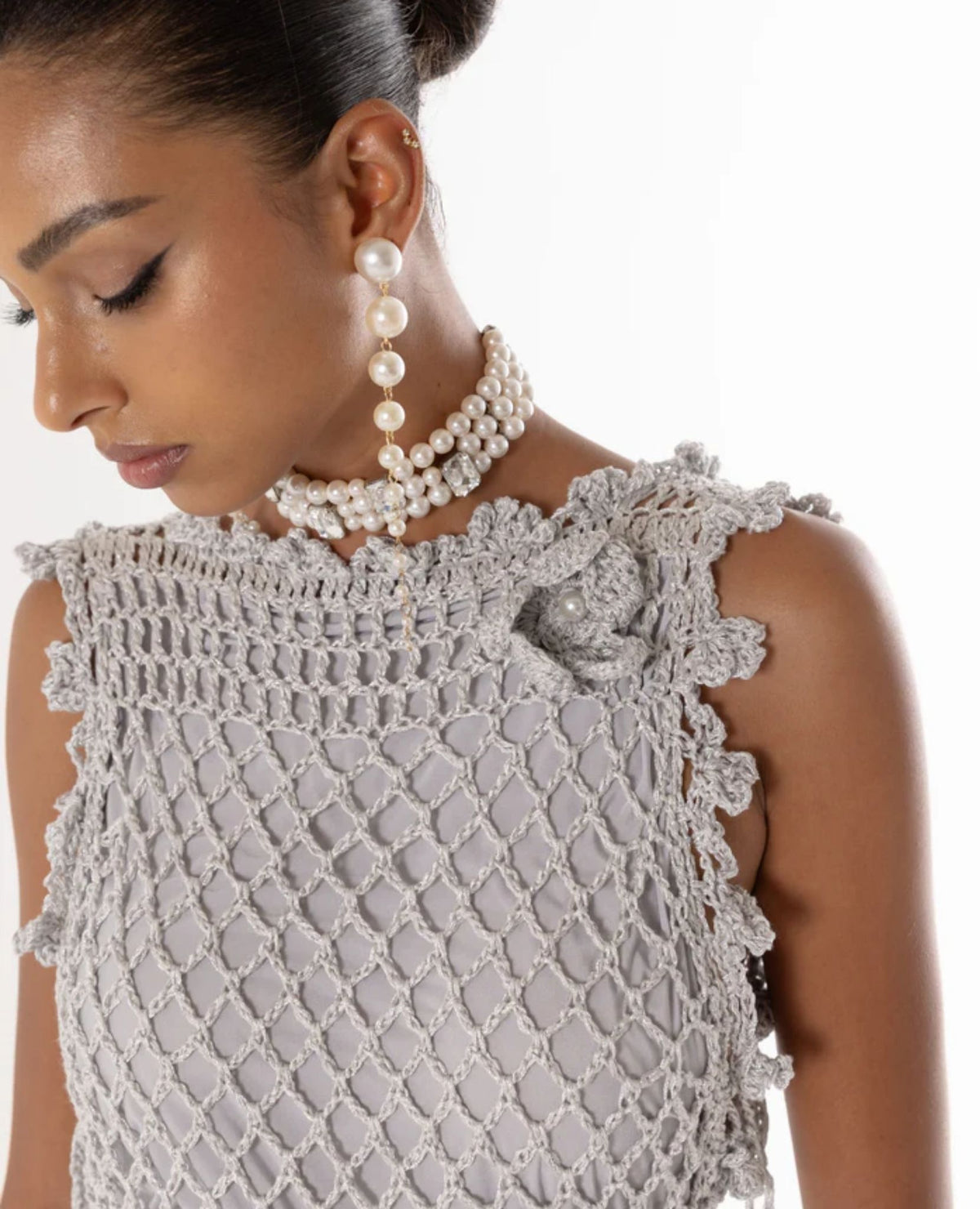 ANDREEVA - Vanilla White Midi Dress, buy at DOORS NYC