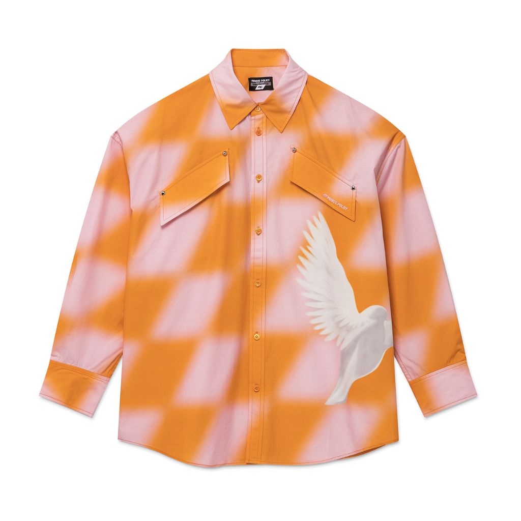PRIVATE POLICY - Dove Pxl Checker Long-sleeve Shirt at DOORS NYC