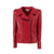 JULIA ALLERT - Faux Leather Jacket With Shoulder Pads | Red, buy at DOORS NYC