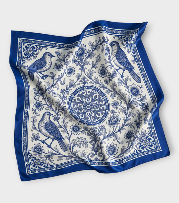 Blue Chinoiserie Scarf