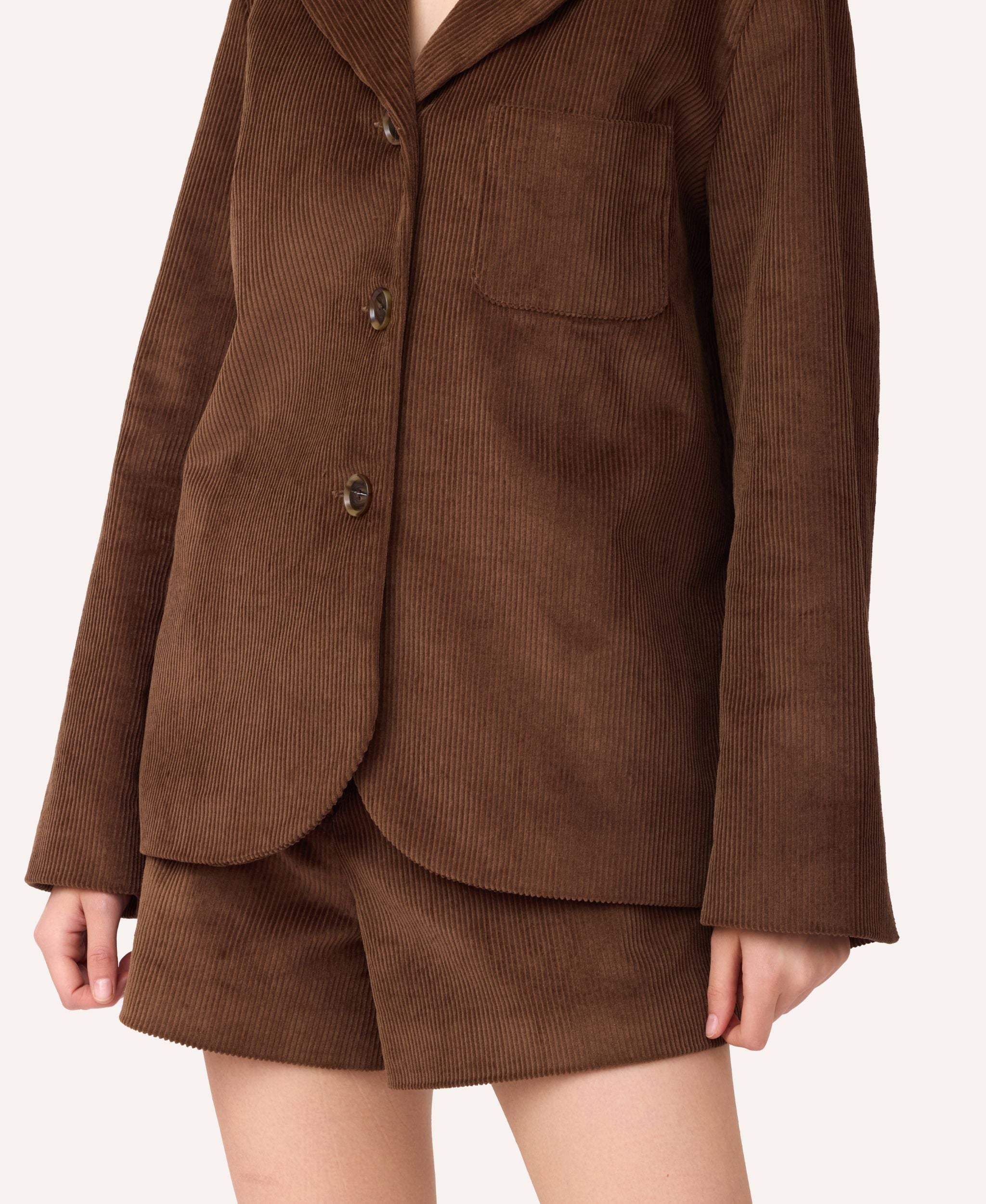 SOTROPA - Velvet Blazer | Browny, buy at DOORS NYC