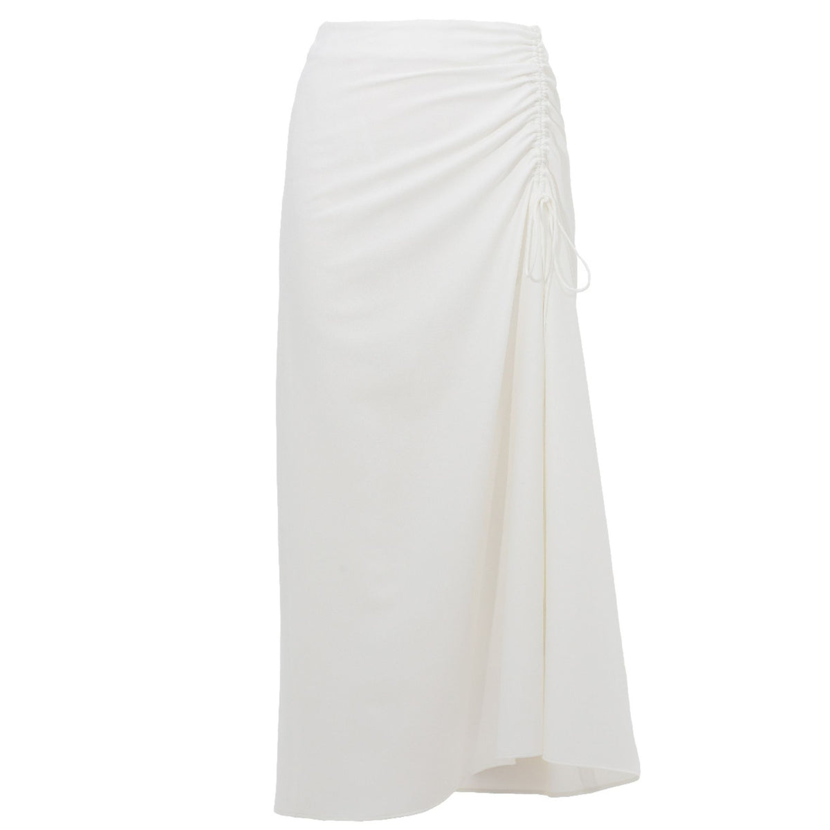 Ivory Ruched Wrap Skirt