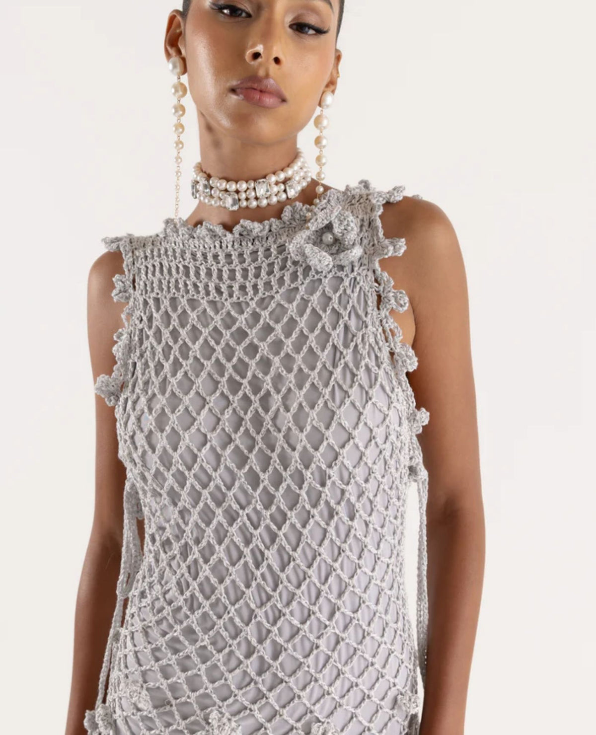 ANDREEVA - Vanilla White Midi Dress, buy at DOORS NYC