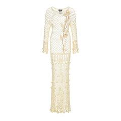 ANDREEVA - Butter Yellow Vanilla Handmade Crochet Dress | DOORS NYC