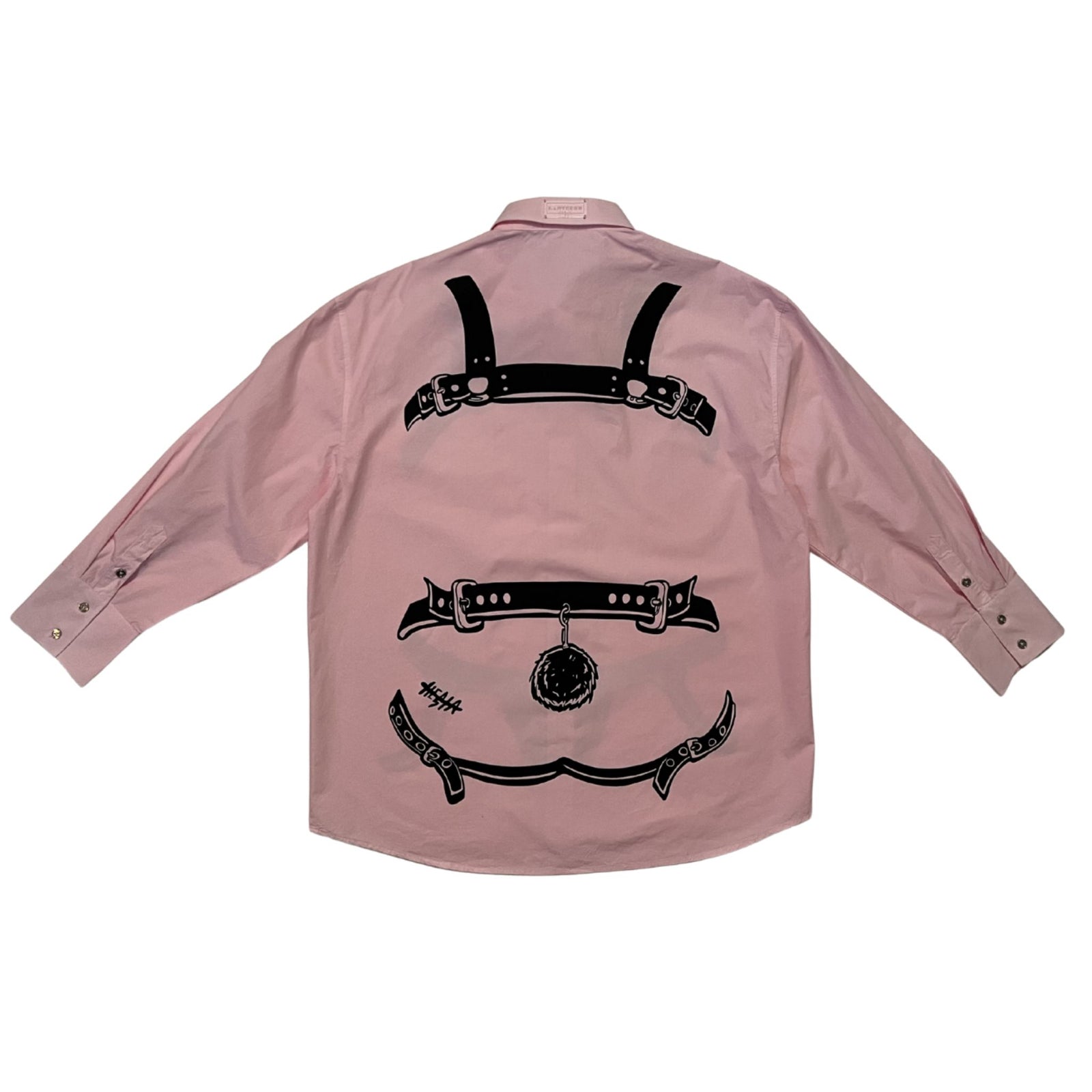 LADYGUNN Pink Harness Print Button-Down Shirt