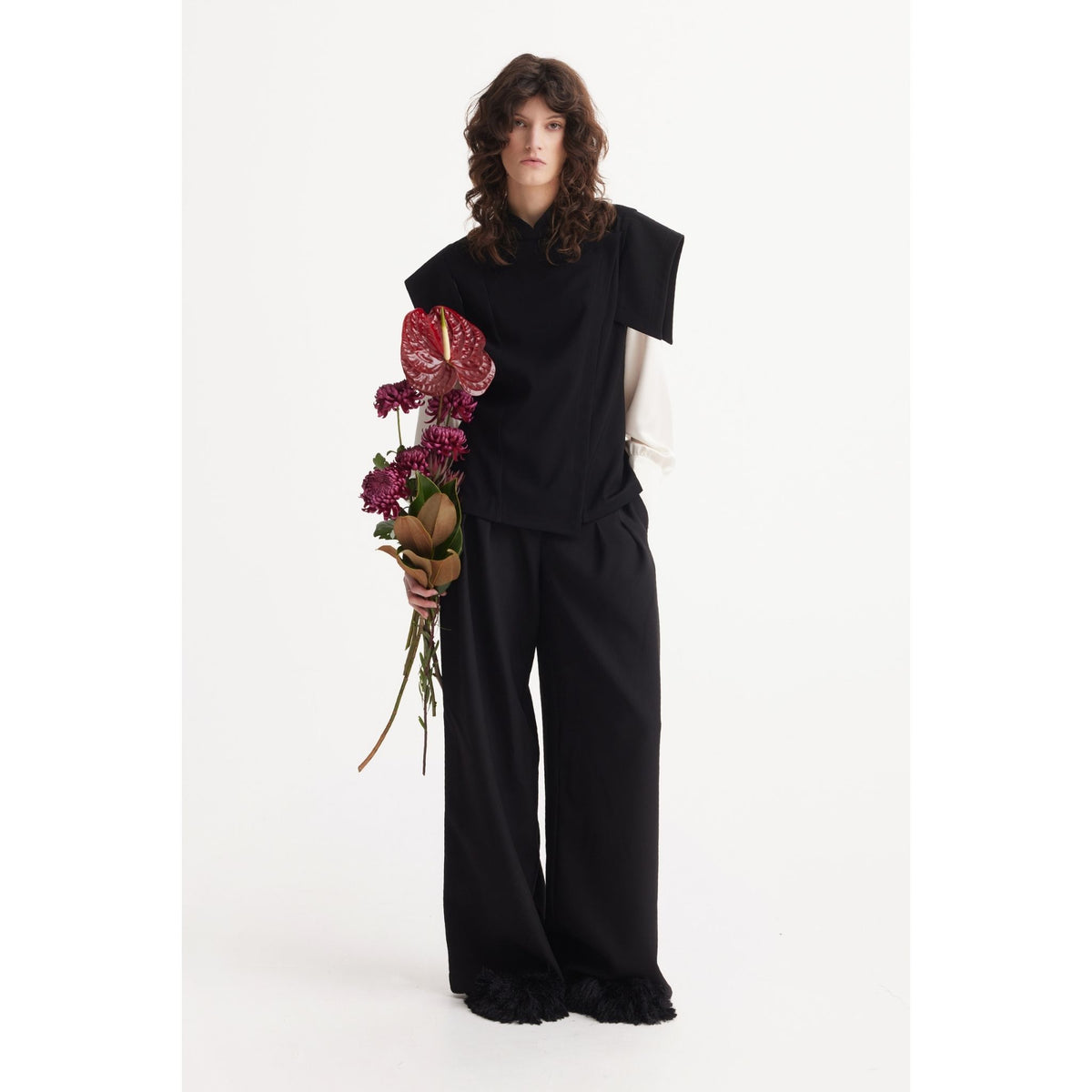 Formal Wide Leg Palazzo Trousers | Black