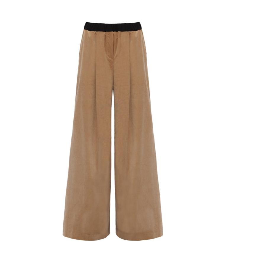 JULIA ALLERT - Wide-Leg Soft Corduroy Trousers | Beige, buy at DOORS NYC