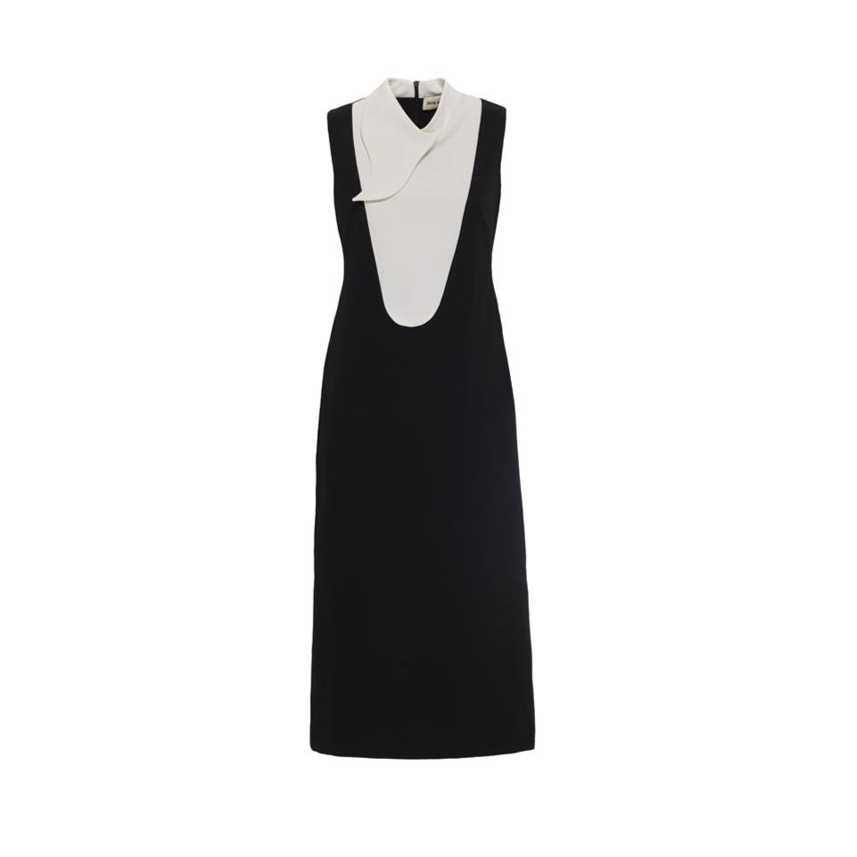 JULIA ALLERT - Chic Midi Dress With Unique Collar, buy at DOORS NYC