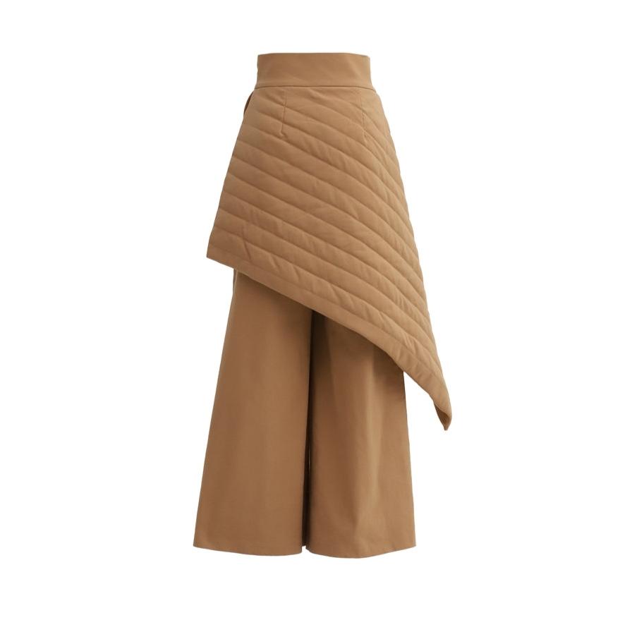 JULIA ALLERT - Vintage Wool Blend Quilted Pants | Camel, buy at DOORS NYC