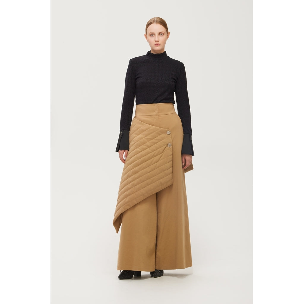 JULIA ALLERT - Vintage Wool Blend Quilted Pants | Camel, buy at DOORS NYC