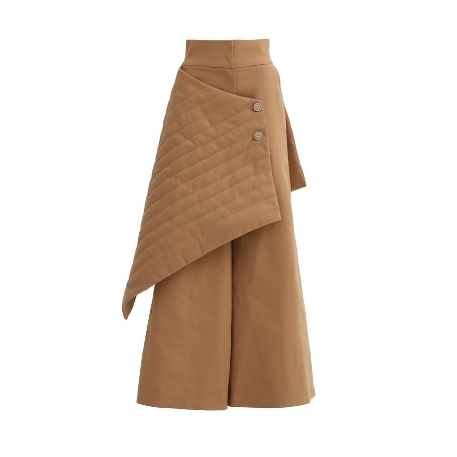 JULIA ALLERT - Vintage Wool Blend Quilted Pants | Camel, buy at DOORS NYC