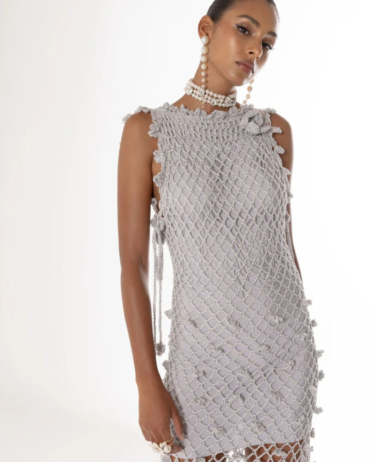 ANDREEVA - Vanilla White Midi Dress, buy at DOORS NYC