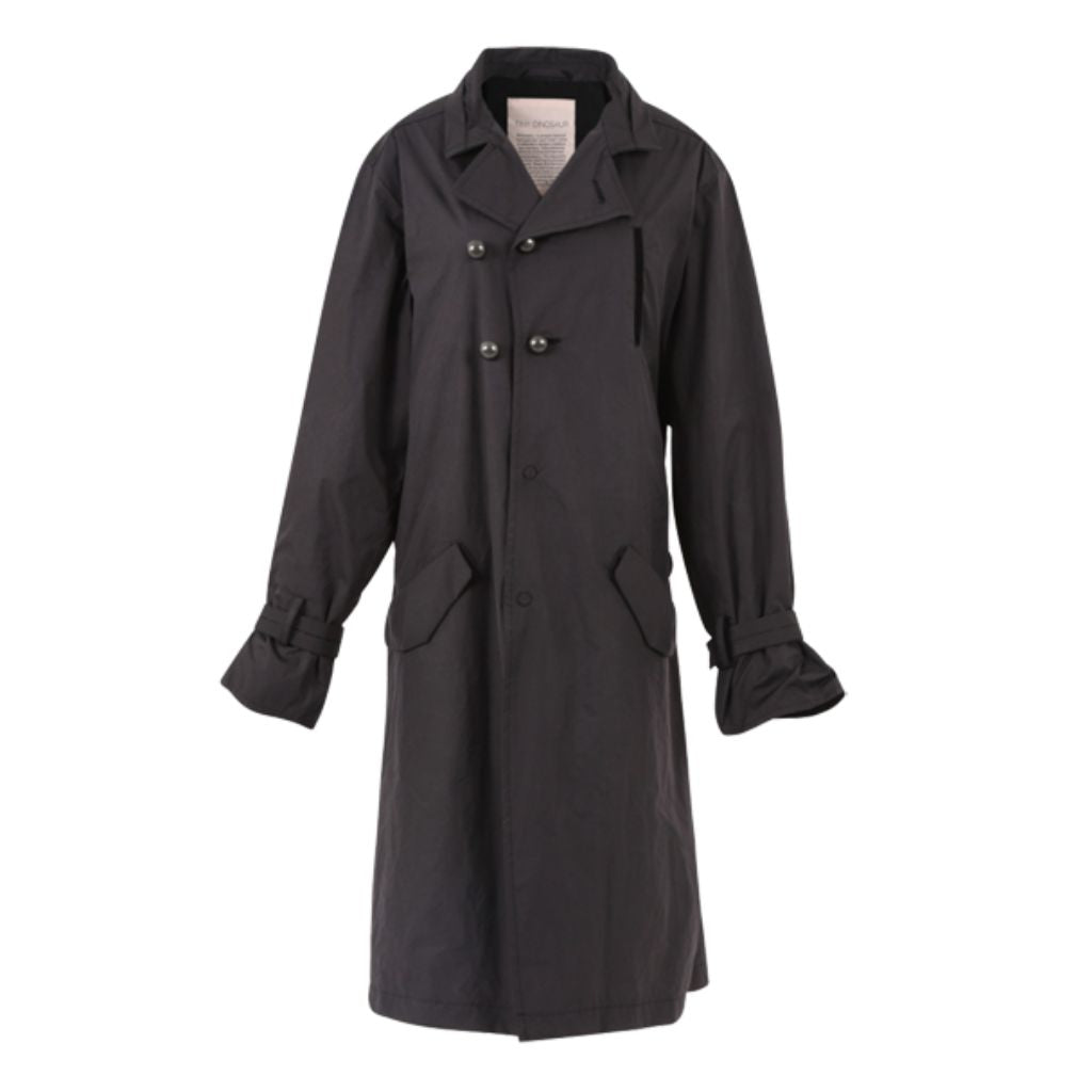 TINY DINOSAUR - Trench Coat | Black buy at DOORS NYC