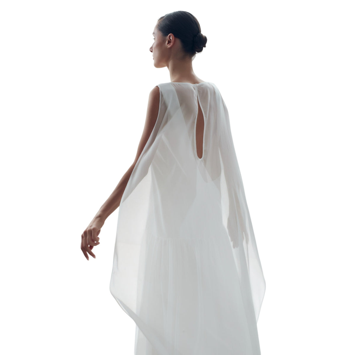 Off-White Cape Cloud Midi Dress