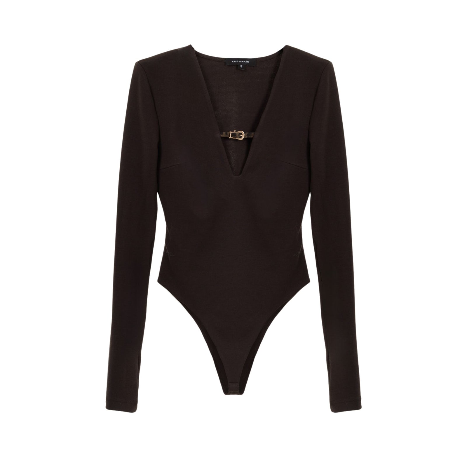 KRIS MARAN - Bodysuit With Animal Print | Brown buy at DOORS NYC